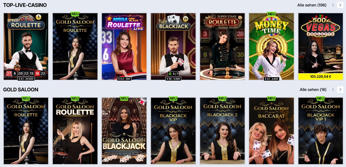 Live Casino Spiele